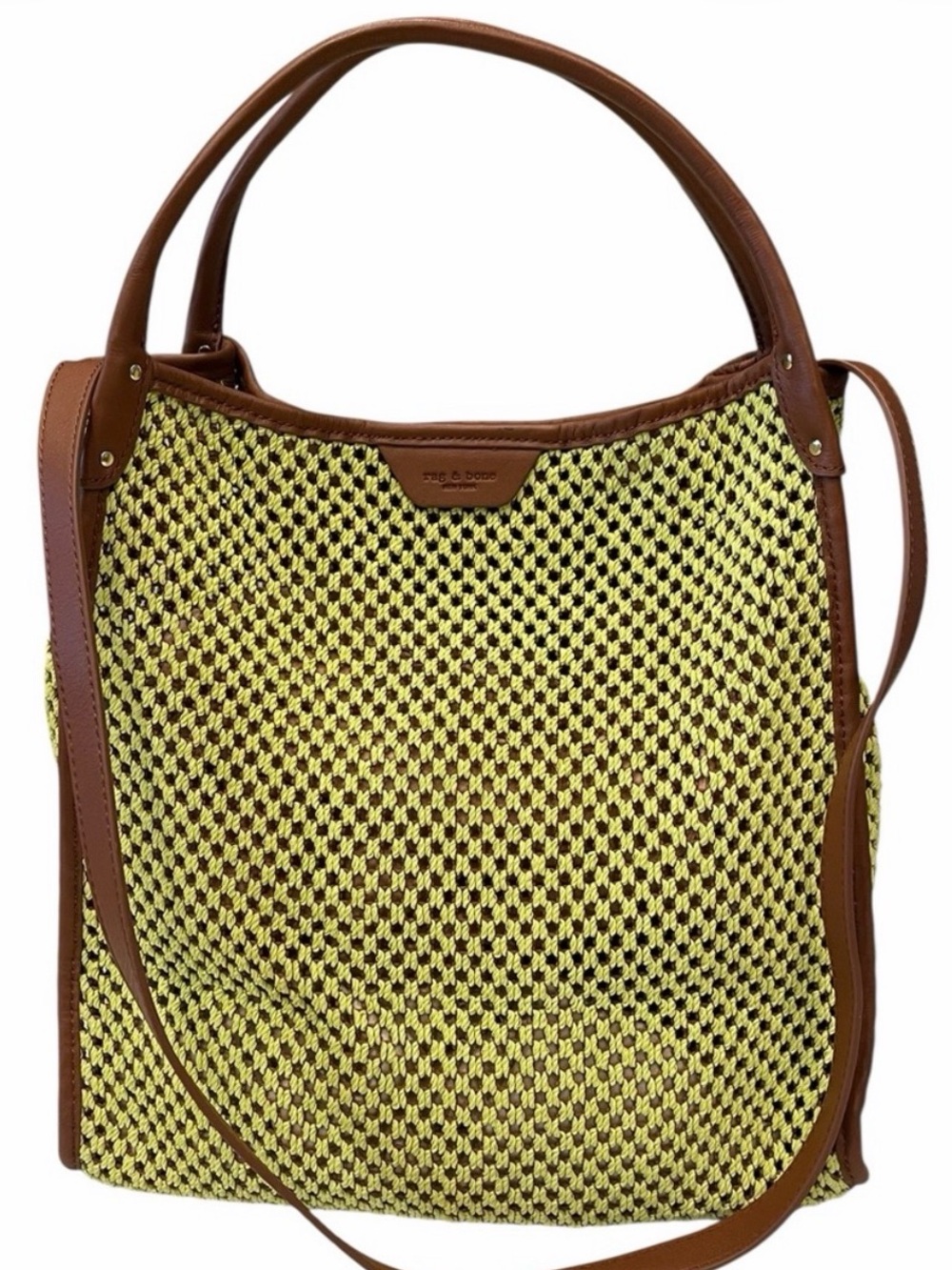 rag & bone Brown and Yellow Woven Tote